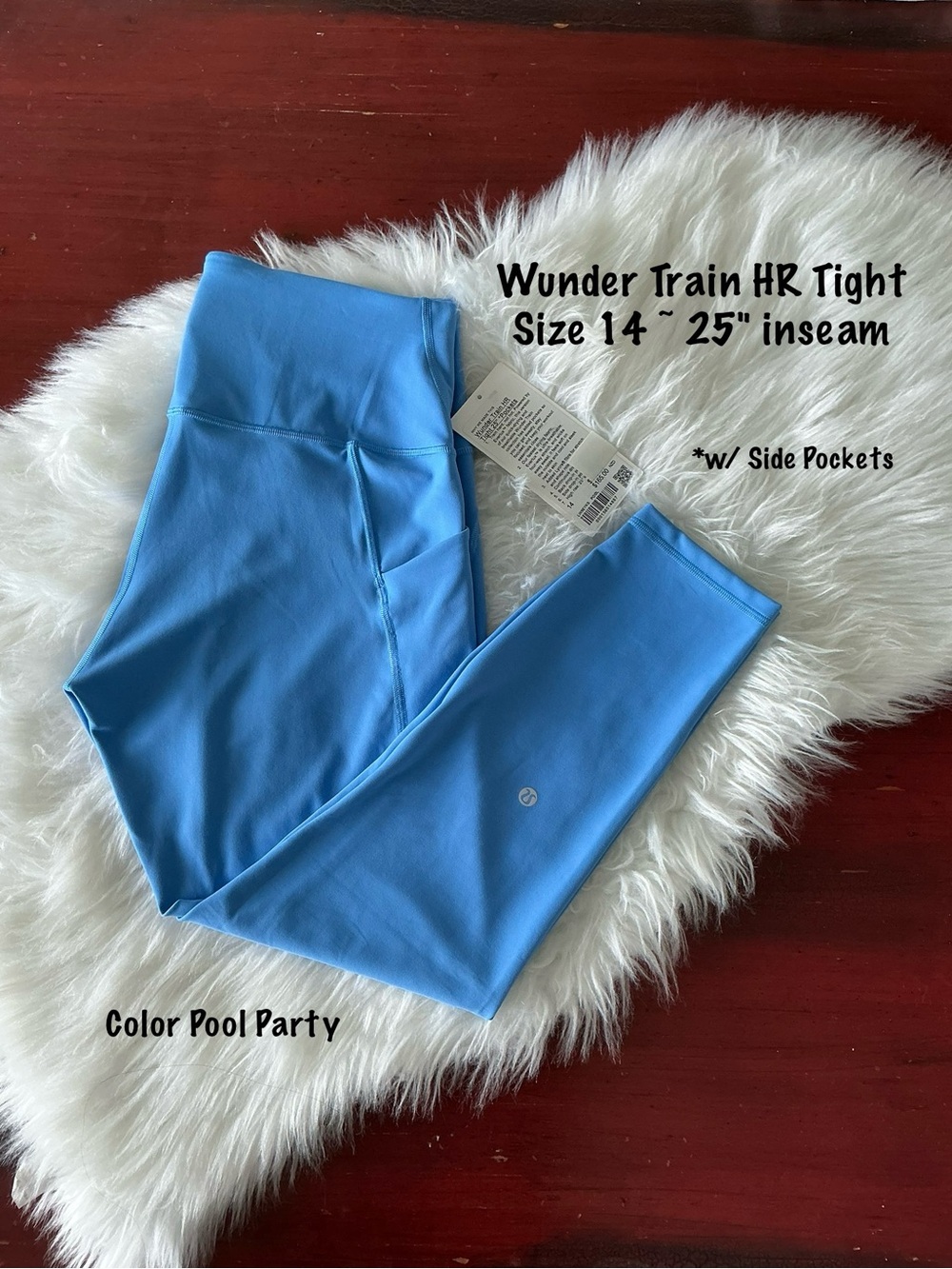 Lululemon High-Rise Tights 25" in Pool Party Blue - Size 14